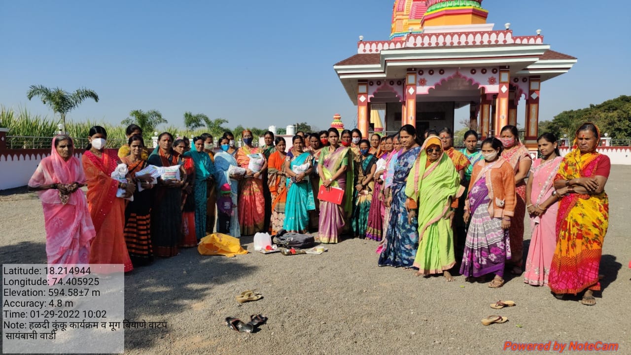 कृषी विभगामार्फत सायंबाची वाडी येथे  उन्हाळी मूग बियाणे वाटप….